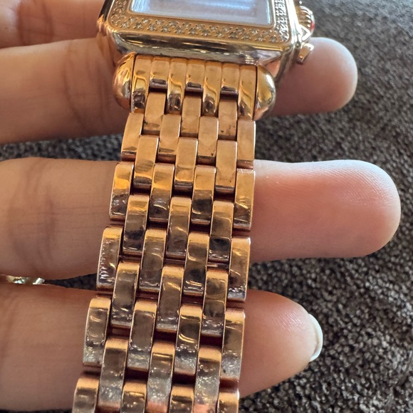 Michele Deco Diamond Chronograph Watch Rose Gold | 0.66 CTW | 18mm| 7” - Picture 14 of 16